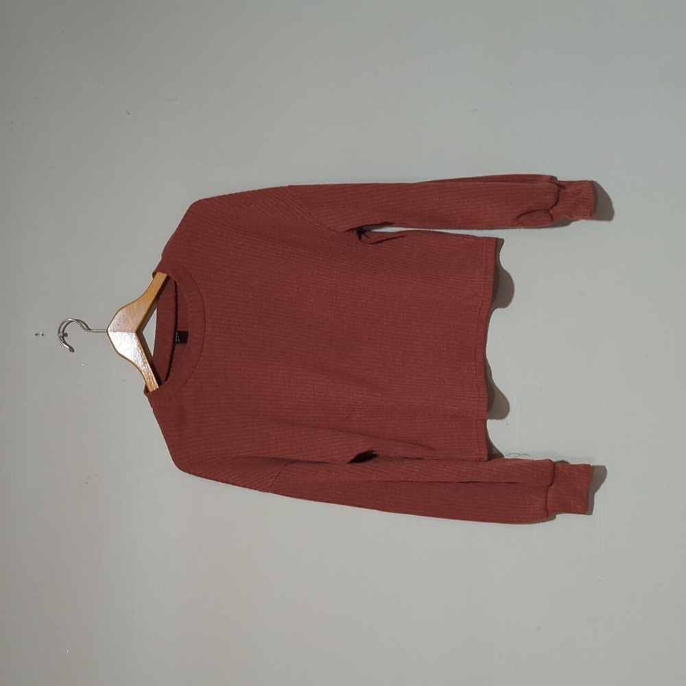 Shein rust orange sweatshirt
